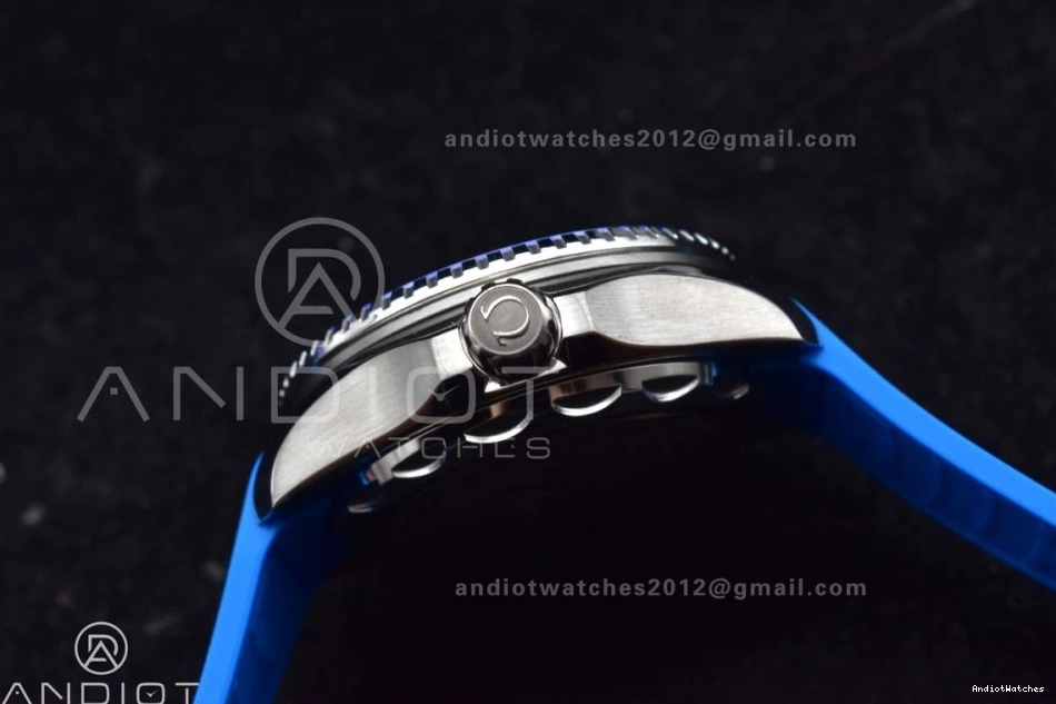 6000M Deep 1:1 Dial A Ultra TF Best Bezel Edition SS Ceramic Seamaster on Blue Rubber Strap White 1078 Black Versatile 0404